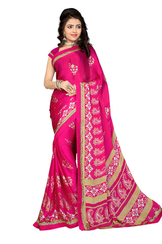 Red Colour Printed Saree